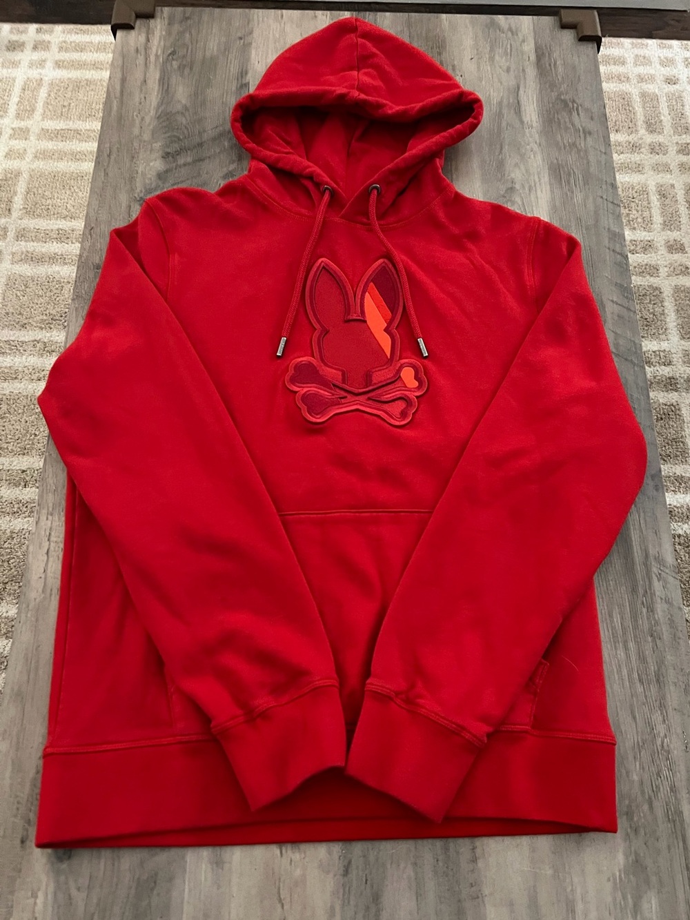 Psycho Bunny Red Apple Valley Hoodie Men’s Small EUC